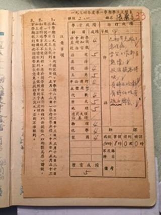 （14）十六之2：1954学年上学期成绩表